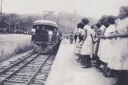 1951 - Chegada do trem elétrico a São Matheus pela primeira vez.